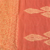Sanskriti Vintage Long Dupatta Stole Cotton Silk Saffron/Brick Red Block Printed
