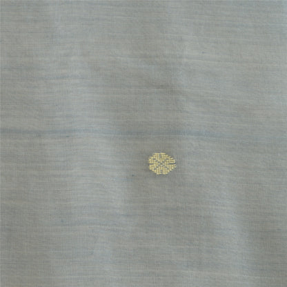 Sanskriti Vintage Long Grey Dupatta/Stole Cotton Silk Hand-Woven Tant Scarves