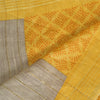 Sanskriti Vintage Long Grey/Yellow Dupatta/Stole Cotton Silk Printed Scarves