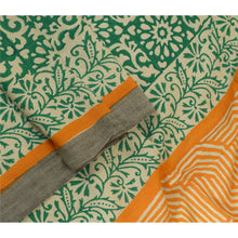 Load image into Gallery viewer, Sanskriti Vintage Long Dupatta Stole Pure Woolen Green Shawl Printed Wrap Veil
