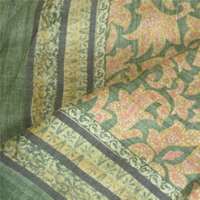 Load image into Gallery viewer, Sanskriti Vintage Long Dupatta Stole Pure Woolen Green/Ivory Hijab Printed Shawl
