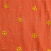 Sanskriti Vintage Long Orange/Saffron Dupatta/Stole Pure Georgette Silk Handmade