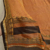 Sanskriti Vintage Long Dupatta Stole Cotton Silk Mustard Hand-Block Print Shawl