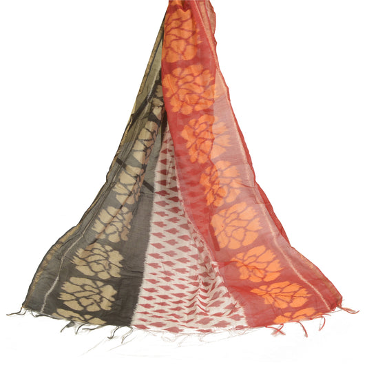Sanskriti Vintage Long Dupatta Cotton Multicolor Hijab Woven  India Upcycled Remnant Fabric, Neck Shawl Used Headscarf