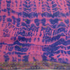 Sanskriti Vintage Blue/Pink Dupatta Long Stole Pure Silk Hand Beaded Tie-Dye