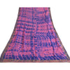 Sanskriti Vintage Blue/Pink Dupatta Long Stole Pure Silk Hand Beaded Tie-Dye