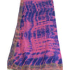 Sanskriti Vintage Blue/Pink Dupatta Long Stole Pure Silk Hand Beaded Tie-Dye