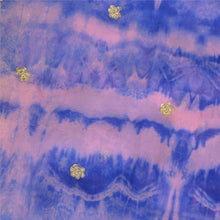 Load image into Gallery viewer, Sanskriti Vintage Dupatta Long Stole Pure Georgette Silk Purple Beaded Tie-Dye
