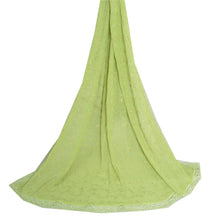 Load image into Gallery viewer, Sanskriti Vintage Long Green Dupatta/Stole Pure Georgette Silk Hand Beaded Veil
