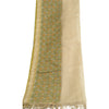 Sanskriti Vintage Long Dupatta Stole Pure Silk Ivory/Grey Printed Woven Scarves