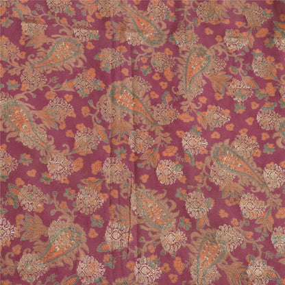 Sanskriti Vintage Long Dupatta Stole Cotton Purple Wrap Veil Woven Scarves