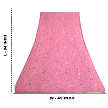 Load image into Gallery viewer, anskriti Vintage Long Pink Dupatta/Stole Pure Georgette Silk Hand Beaded Veil
