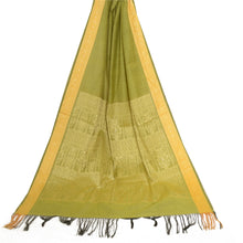 Load image into Gallery viewer, Sanskriti Vintage Long Dupatta Stole Pure Silk Green Hijab Woven Wrap Scarves
