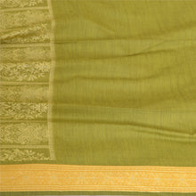 Load image into Gallery viewer, Sanskriti Vintage Long Dupatta Stole Pure Silk Green Hijab Woven Wrap Scarves
