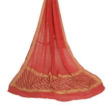 Load image into Gallery viewer, Sanskriti Vintage Long Dark Red Dupatta/Stole Pure Georgette Silk Woven Veil
