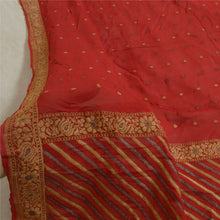 Load image into Gallery viewer, Sanskriti Vintage Long Dark Red Dupatta/Stole Pure Georgette Silk Woven Veil
