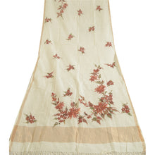 Load image into Gallery viewer, Sanskriti Vintage Dupatta Long Stole Pure Cotton Kota Doria Ivory Hand-Painted
