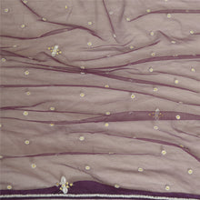 Load image into Gallery viewer, Sanskriti Vintage Purple Long Dupatta Stole Net Mesh Veil Hand Beaded Scarves
