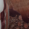 Sanskriti Vintage Long Brown Dupatta/Stole Velvet Hijab Printed Wrap Scarves