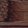 Sanskriti Vintage Long Brown Dupatta/Stole Velvet Hijab Printed Wrap Scarves
