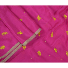 Load image into Gallery viewer, Sanskriti Vintage Dupatta Long Stole Pure Chiffon Silk Magenta Hand Beaded Veil
