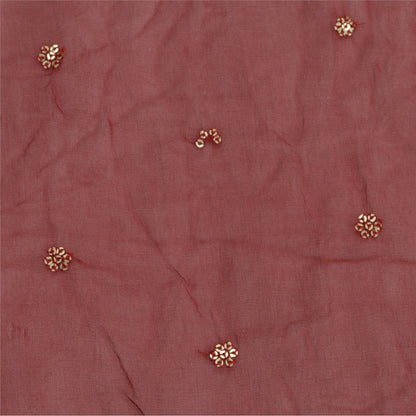 Sanskriti Vintage Dupatta Long Stole Pure Georgette Silk Green Hand Beaded Veil