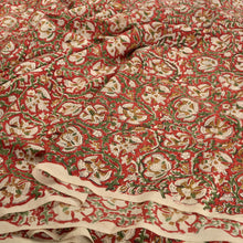 Load image into Gallery viewer, Sanskriti New 1 YD Pure Cotton Hand Block Printed Craft Red Fabric/Material
