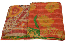 Load image into Gallery viewer, Vintage Indian Gudari Kantha Cotton Full Throw Bedspread Hand Made Needle Work
