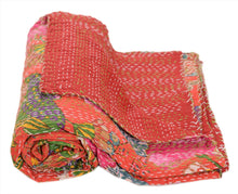 Load image into Gallery viewer, New Indian Gudari Kantha Cotton Full Throw Bedspread Hand Made Needle Work

