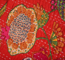 Load image into Gallery viewer, New Indian Gudari Kantha Cotton Full Throw Bedspread Hand Made Needle Work
