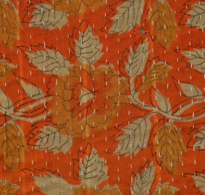 Sanskriti Vintage Indian Gudari Kantha Cotton Full Throw Bedspread Hand Made Needle Work