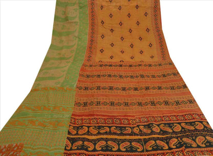 Sanskriti Vintage Indian Gudari Kantha Cotton Full Throw Bedspread Hand Made Needle Work