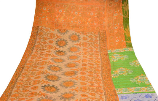 Sanskriti Vintage Indian Gudari Kantha Cotton Full Throw Bedspread Hand Made Needle Work