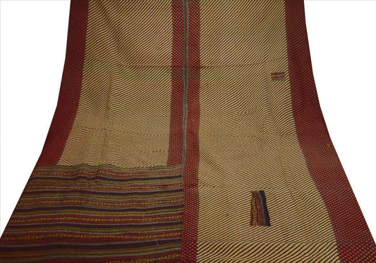 Sanskriti VINTAGE INDIAN GUDARI KANTHA COTTON FULL THROW BEDSPREAD HAND MADE GUDRI MULTI