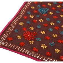 Load image into Gallery viewer, Sanskriti New Dupatta Long Stole Georgette OOAK Hand Embroidered Phulkari Scarves Wrap

