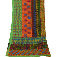 Load image into Gallery viewer, Sanskriti New Heavy Dupatta Hand Embroidered Painted Kantha Stole Chanderi Silk
