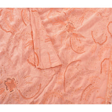 Load image into Gallery viewer, Sanskriti Vintage Peach Heavy Dupatta Pure Silk Hand Beaded Pearl Beads Stole
