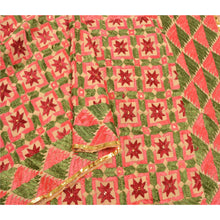 Load image into Gallery viewer, Sanskriti Heavy Dupatta Hand Embroidered Cream Pure Cotton Bagh Phulkari Stole Veil
