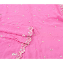 Load image into Gallery viewer, Sanskriti Vintage Heavy Dupatta Pure Georgette Silk Pink Hand Beaded Wrap Stole
