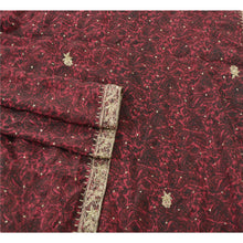 Load image into Gallery viewer, Sanskriti Vintage Heavy Dupatta Pure Silk Red Hand Embroidered Zardozi Stole
