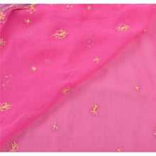 Load image into Gallery viewer, Sanskriti Vintage Heavy Dupatta 100% Pure Georgette Silk Pink Hand Beaded Stole
