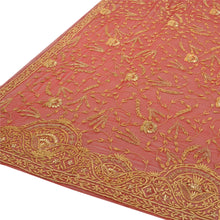 Load image into Gallery viewer, Sanskriti Vintage Heavy Dupatta 100% Pure Chiffon Silk Red Hand Beaded Stole
