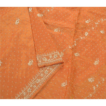 Load image into Gallery viewer, Sanskriti Vintage Heavy Dupatta 100% Pure Tissue Silk Orange Hand Beaded Stole
