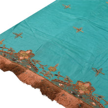 Load image into Gallery viewer, Sanskriti Vintage Indian Heavy Dupatta 100%  Pure Silk Green Hand Beaded Stole
