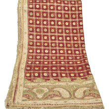 Load image into Gallery viewer, Sanskriti Vintage Heavy Dupatta Pure Cotton Hand Beaded Bandhani Gharchola Stole
