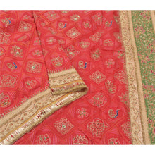 Load image into Gallery viewer, Sanskriti Vintage Red Heavy Dupatta Pure Satin Silk Hand Beaded Ethnic Stole
