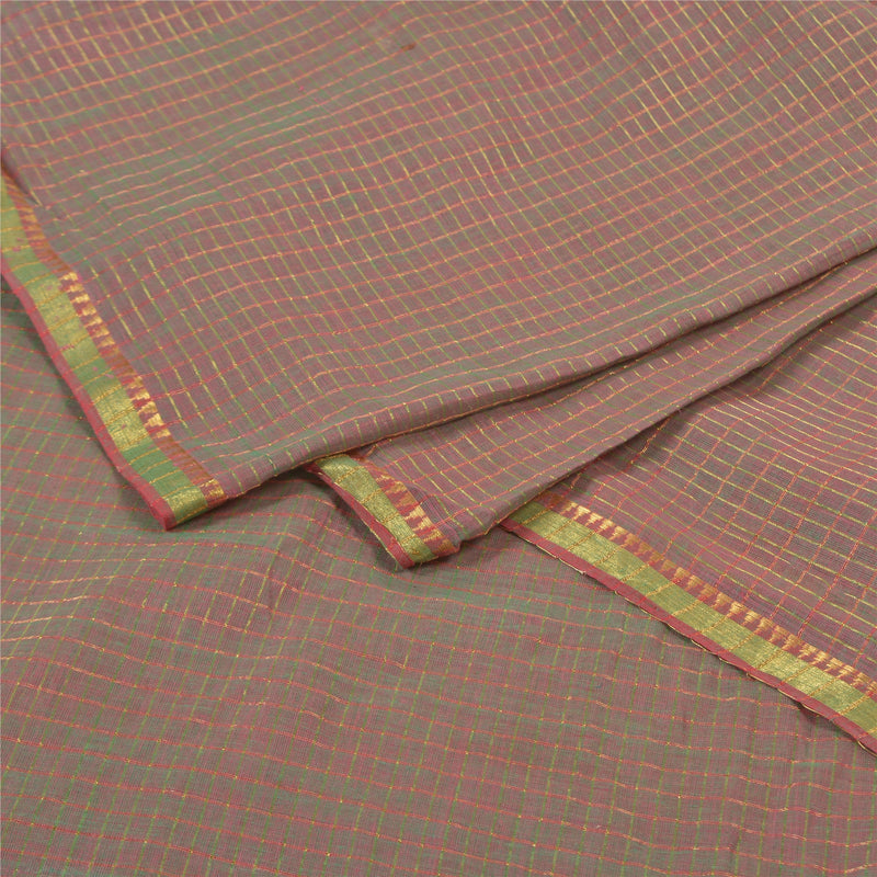 Sanskriti Vintage kraftig Dupatta ren bomuld håndvævet Chettinard stola
