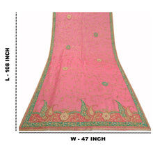 Load image into Gallery viewer, Sanskriti Vintage Heavy Dupatta Pure Organza Silk Hand Beaded Zardozi Pink Stole
