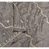 Sanskriti Vintage Heavy Dupatta 100% Pure Satin Silk Grey Hand Beaded Stole