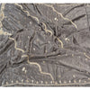 Sanskriti Vintage Heavy Dupatta 100% Pure Satin Silk Grey Hand Beaded Stole